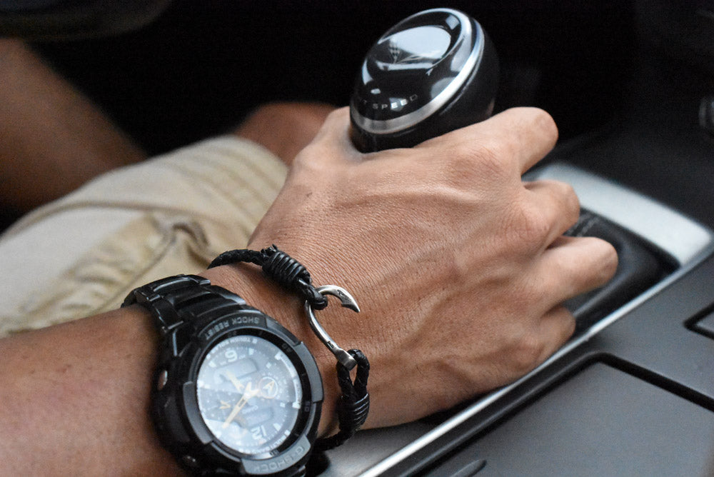 釣り針レザーブレスレット - Eldorado