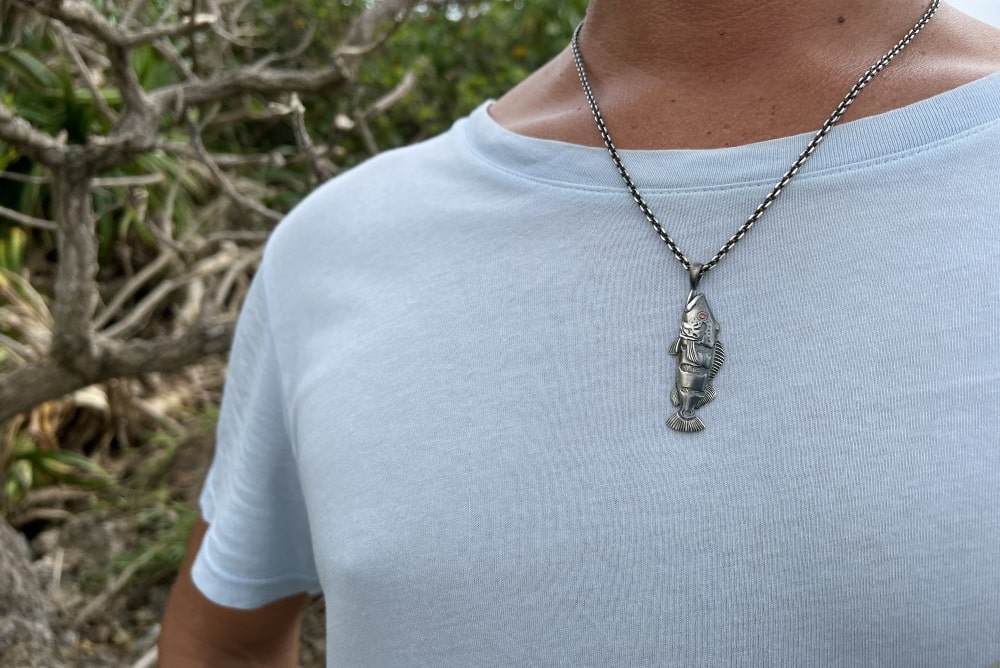 ピーコックバス(ツクナレ・アスー)ネックレス